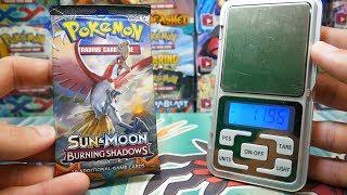 THE BRAND NEW SET!! Weighing 10  Pokemon Burning Shadows Booster Packs!! - BoosterKings