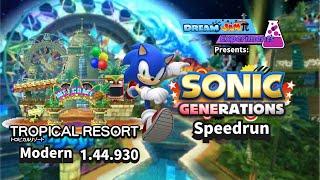 Dream Jamπ´s Sonic Generations 3DS Modern Tropical Resort Speedrun - Time: 1.44.930.