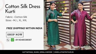 Cotton Silk Kurti Collection - Summer Collection | Latha Textiles