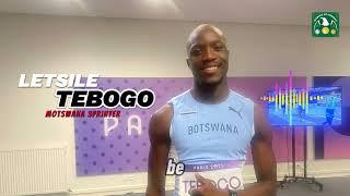 Botswana's Letsile Tebogo at the 2024 Paris Olympics