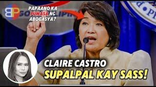 Sass Rogando Sasot binutata si Claire Castro ng PCO.