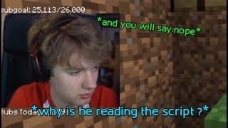 foolish accidently reads the script OUT LOUD word by word (dream smp)