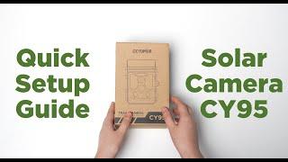 CY95 Unboxing & Quick Setup - Solar 4K Trail Camera