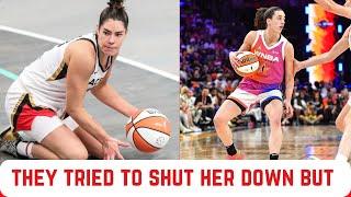 Caitlin Clark is fired up after battling through Kelsey Plum's aggressive defense tried to lock...