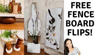 Trash To Treasure | Flip Free Fence Boards for Profit | DIY Wood Projects | 5 Fence board Projects