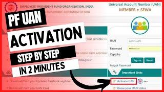 How To Activate UAN I New UAN activation online process [100% working] | Activate UAN number I 2 Min