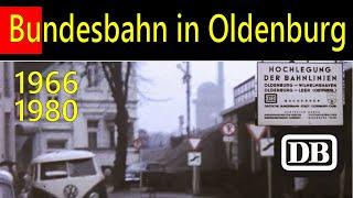 Oldenburg: Hochlegung der Bahn am Pferdemarkt 1966 und Elektrifizierung 1980