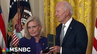 See Liz Cheney get standing ovation at Biden White House event