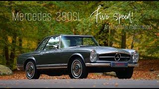 Five speed Mercedes 280SL W113 Pagoda 1970 fully restored and for sale in Sweden.