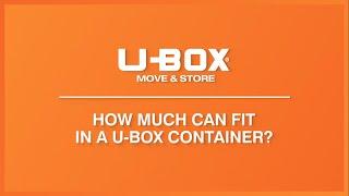 U-Box® Move & Store: How Much Can Fit in a U-Box Container