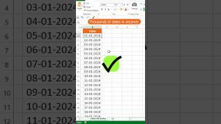 How to automatically write date in Excel tips and tricks  #exceltips #tutorial #shortvideo