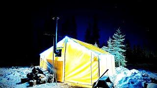 SURVIVING the Cold: Hot Tent Camping & Cooking in -30°C