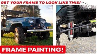 Painting/Rust-proofing my 1965 JEEP CJ5 Frame! What a TRANSFORMATION!