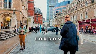 Walking the Central Streets of London | Liverpool Street to Spitalfields Market