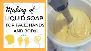 Hot Process Liquid Soap Making Part 1: Face, Hands and Body Soap(Recipe included!) 液體皂制作 (含配方)