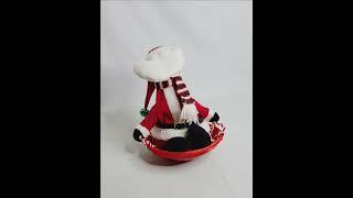 Animated Santa Plush Rocking Sled Sings Sleigh Ride 12" Christmas Holiday
