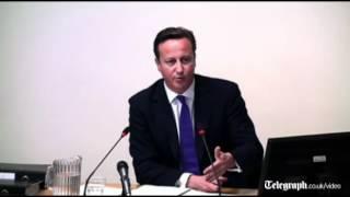 David Cameron at the Leveson Inquiry: 'politicians don't want to be investigated rigorously'