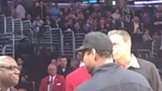 Denzel Washington and Doinvegas.com at the Lakers Nuggets game