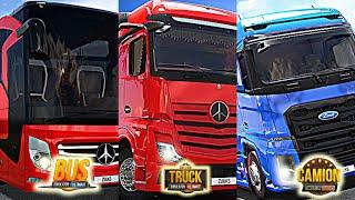 BUS.S.U vs TRUCK.S.18 vs TRUCK.S.U Zuuks games comparison and Evolution 2023