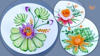 3 Creative Arts in Vegetable Decoration as Beautiful Food Garnishing Ideas