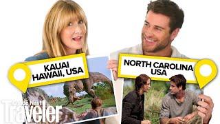 Laura Dern & Liam Hemsworth Test Their Movie Location Knowledge | Condé Nast Traveler