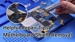 How to Remove Motherboard Shield for iPhone | Motherboard Repair Lesson