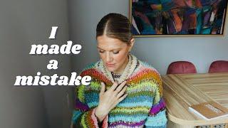 chunky knit sweater vlog  | knit collage knit along mixtape sweater project