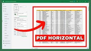 Convertir un archivo de EXCEL a PDF de forma horizontal