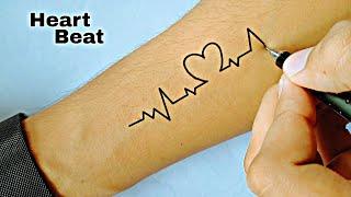 Heart Beat  Tattoo Tutorial | Heart Beat Tattoo Design