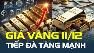 Giá vàng hôm nay 11/12: Tiếp đà TĂNG MẠNH | CafeLand