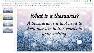 How to use an online thesaurus