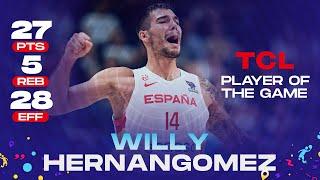 Willy HERNANGOMEZ  | 27PTS | 5REB | 29 EFF | TCL Player of the Game vs. Finland