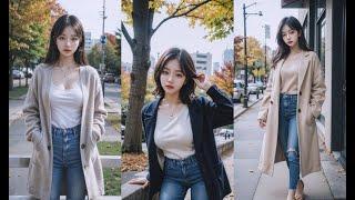 [4k AI 룩북] 곧 가을이네요 가을산책 룩북/It's fall soon. A walk in fall LOOKBOOK