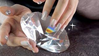 ASMR ＤＩＡＭＯＮＤＳ(4K 60fps, Crystals, Beads, Ice, jewels, tapping, scratching)