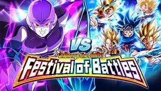 FULL UNIVERSE 6 TEAM vs FESTIVAL OF BATTLES!! No Item Rainbow First Run | DBZ Dokkan Battle