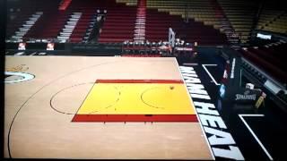 Full court shot with James LeBron