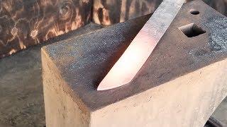 Hand-forged katana: Step 3, forging the bevels