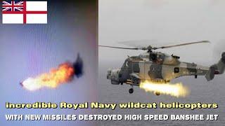 Royal Navy Wildcat helicopter successfully destroyed Banshee jet flying at hundreds of miles perhour