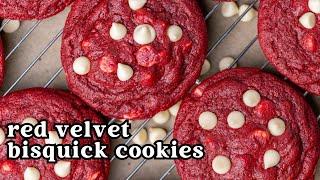 Red Velvet Bisquick Cookies