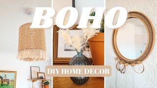 DIY BOHO DECOR IDEAS - Aesthetic Decor on a Budget | Lampshade & Mirror