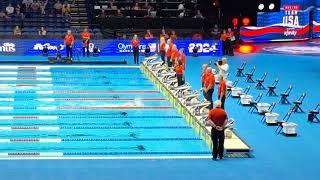 Katie Ledecky swimming her signature 1500m freestyle at the US Olympic Team Trials.