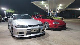 Nissan Skyline GT-R R33 Single Turbo E85 vs Toyota Supra MK4 Single Turbo E85