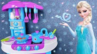 7 Minutes Satisfying with Unboxing Frozen Elsa Kitchen Playset，Disney Toys Collection | Review Toys