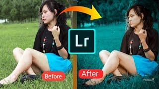 Cyan Blue Tone Lightroom Photo Editing Lightroom Tutorial in Mobile Lightroom background colour