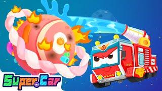 The Blazing Food Planet Run![NEW] | Rescue Car Adventure | Kids Cartoons & Car Songs | Super Car