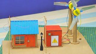 Wind Power Generator Model Plant - How To Make