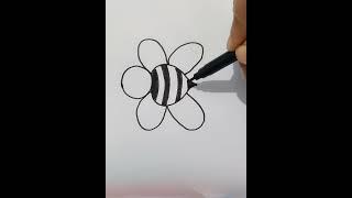 Easy honeybee drawing#craft #drwaing #drwaingtutorial#diy  #chidrestechtutorials #easy #easydrawing