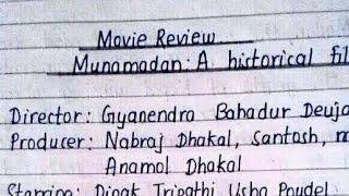 Write a movie review on a historical  based film "Munamadan".