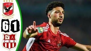 ملخص مباراة الاهلي وشباب بلوزداد -6-1- اهداف مباراة الاهلي وشباب بلوزداد - اهداف الاهلي اليوم