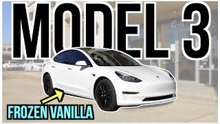 Satin Frozen Vanilla Tesla Model 3 Looks So Clean! | EVS Vlog